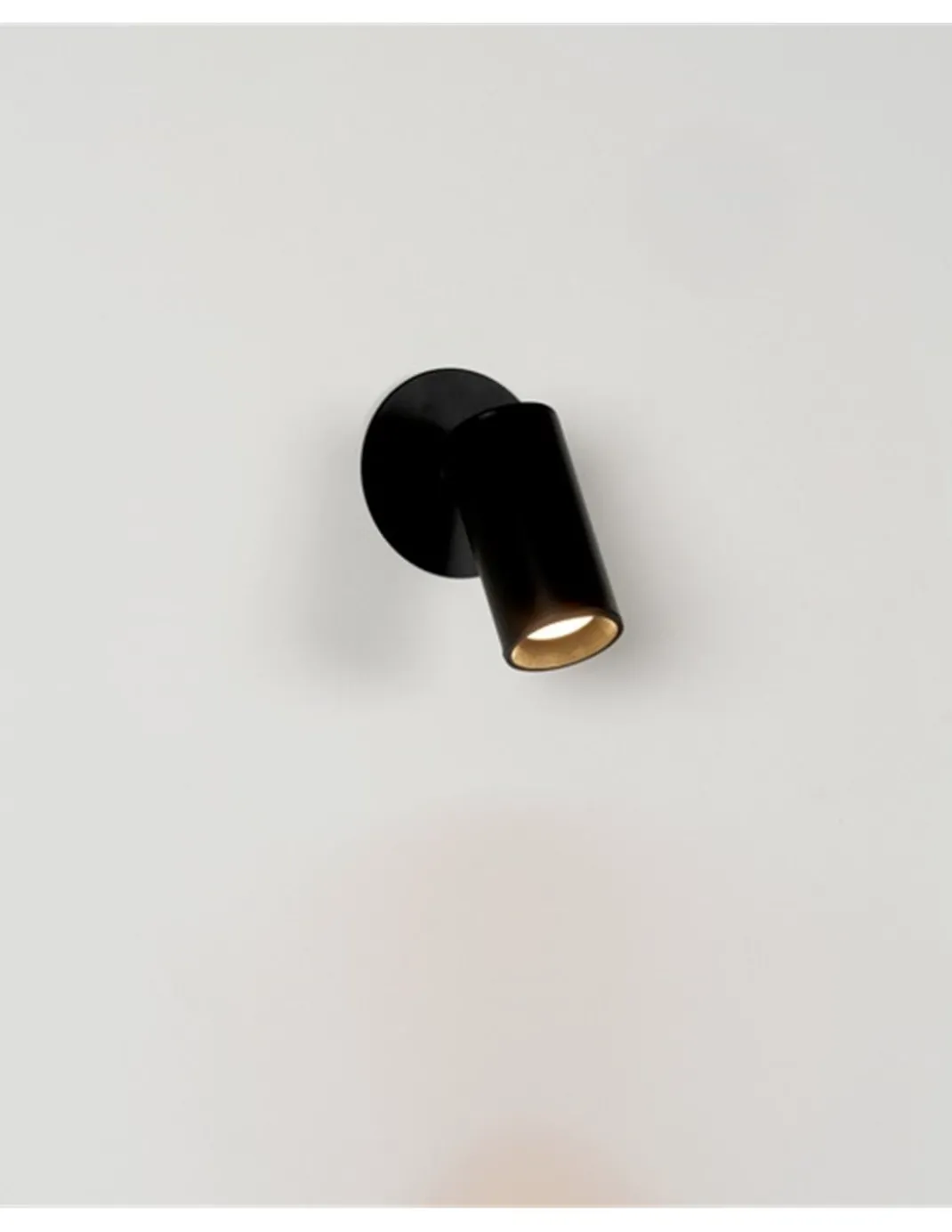 Aplique de pared LED Ø 4 cm y 9,7 cm de alto de acero con base circular en 2 acabados orientable y regulable – Haul - Milán