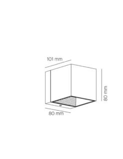 Aplique de pared LED Dau 80 - Milán