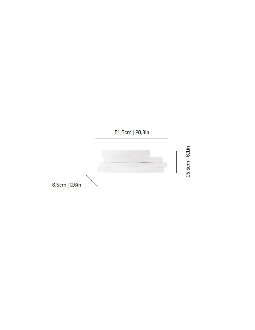 Aplique de pared Li - a-emotional light - Lámpara LED de celulosa