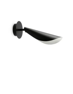 Aplique de pared Liggera – Faro – Lámpara moderna negra con pantalla orientable
