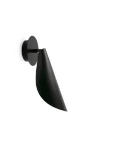 Aplique de pared Liggera – Faro – Lámpara moderna negra con pantalla orientable