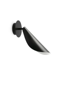 Aplique de pared Liggera – Faro – Lámpara moderna negra con pantalla orientable