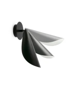 Aplique de pared Liggera – Faro – Lámpara moderna negra con pantalla orientable