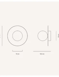 Aplique de pared Lineal – Fokobu – Lámpara bola en 3 colores