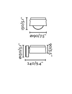 Aplique de pared Loop – Faro – Lámpara de lectura orientable, pantalla de madera