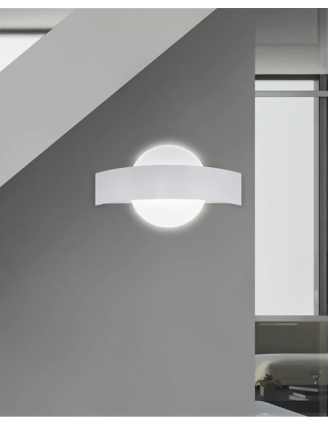 Aplique de pared Lunar – AJP – Lámpara moderna blanca LED