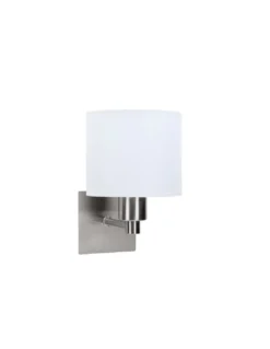 Aplique de pared Lyon – FORLIGHT – Lámpara para cabecero, Pantalla textil