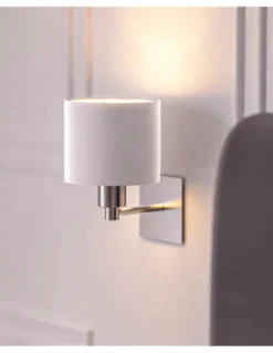 Aplique de pared Lyon – FORLIGHT – Lámpara para cabecero, Pantalla textil
