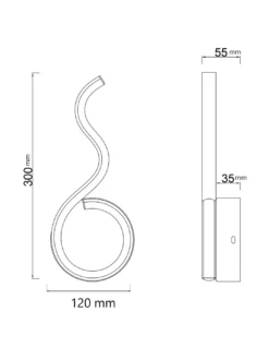 Aplique de pared Macan – AJP – Lámpara minimalista de silicona