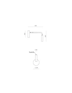 Aplique de pared Maho - Aromas - Lámpara de lectura, Touch Me regulable, LED 3000K