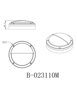 Aplique de pared Middle - Iberlamp - Foco redondo de exterior compacto y resistente para fachadas