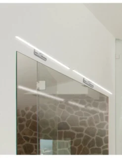 Aplique de pared Morne - Mantra - Lámpara para espejo de baño, Negro+Cromo+Blanco, LED 4000K