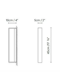 Aplique de pared Myn W Glass - B.lux - Diseño vertical con vidrio estriado y luz LED difusa