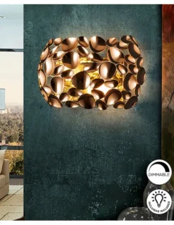 Aplique de pared Narisa – Schuller – Lámpara decorativa en dos colores