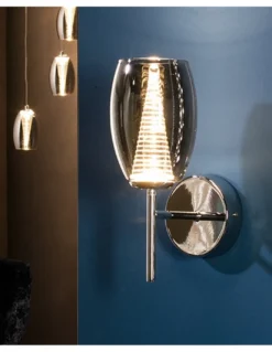 Aplique de pared Nebula – Schuller – Doble tulipa de cristal espejado