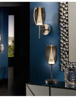 Aplique de pared Nebula – Schuller – Doble tulipa de cristal espejado