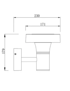 Aplique de pared Nevada - Iberlamp - Lámpara LED de aluminio antracita