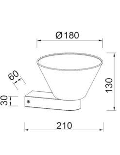 Aplique de pared New York - Mantra - Lámpara de cristal con base dorada