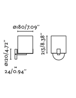 Aplique de pared Nila – Faro – Lámpara decorativa con pantalla de tela blanca