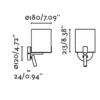 Aplique de pared Nila – Faro – Lámpara con lector, pantalla blanca