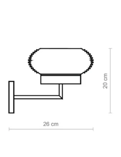 Aplique de pared Niuet – Luxcambra – Pantalla de mimbre natural, estructura blanca