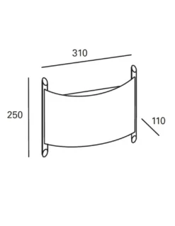 Aplique de pared Niza – FORLIGHT – Lámpara de cristal, Largo: 31 cm