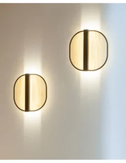 Aplique de pared Omma – LZF – Pantalla de madera natural, LED regulable