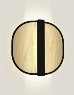 Aplique de pared Omma – LZF – Pantalla de madera natural, LED regulable