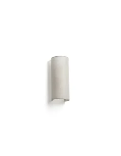 Aplique de pared Otton R vertical – Faro – Lámpara moderna de lino, 2 luces