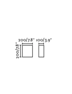 Aplique de pared Otton SQ 200 – Faro – Diseño cuadrado de lino