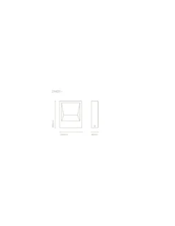 Aplique de pared para exterior Plaça - Nexia - Diseño cuadrado, IP55