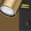 Aplique de pared Paros - AJP – Lámpara de lectura en dorado y negro