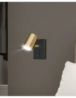 Aplique de pared Paros - AJP – Lámpara de lectura en dorado y negro