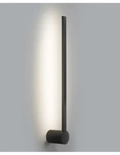 Aplique de pared Passeggio - FORLIGHT - Lámpara minimalista negra LED, IP54