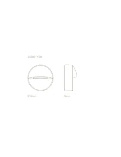 Aplique de pared Passeig - Nexia - Lámpara de exterior LED, diseño redondo en antracita
