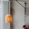 Aplique de pared Pikul Wall - PET Lamp - Diseño colgante con pantalla de fibra natural de bambú