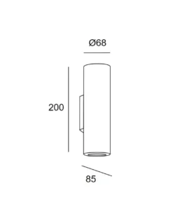 Aplique de pared Pipe – LedsC4 – Aplique de pared con forma de cilindro, Disponible en 3 colores