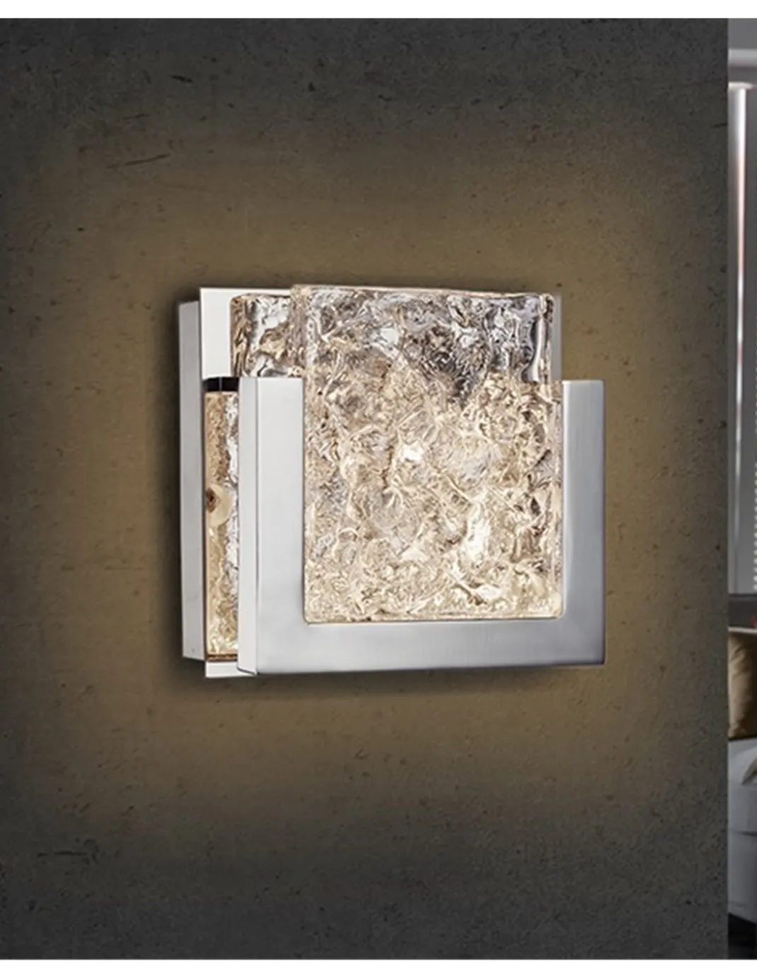 Aplique de pared Piros – Schuller – Lámpara decorativa de cristal artesanal