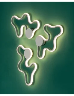 Aplique de pared/Plafón de techo Marea – Schuller – Lámpara minimalista LED, acabado blanco