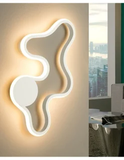 Aplique de pared/Plafón de techo Marea – Schuller – Lámpara minimalista LED, acabado blanco