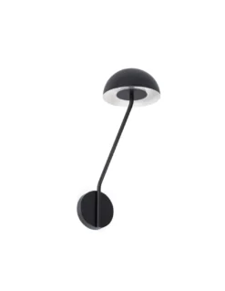 Aplique de pared Pure - Faro - Lámpara LED negra con cabezal redondeado