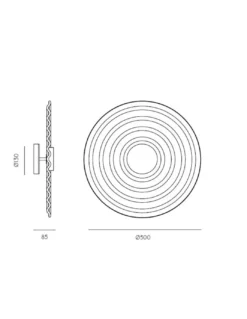 Aplique de pared Rang – Aromas – Lámpara decorativa circular, de resina, LED 3000K