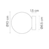 Aplique de pared Royal Simple - Robin - Diseño minimalista dorado, pantalla redonda de alabastro