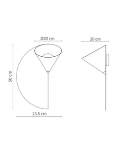 Aplique de pared Rubi Duo – Robin – Estilo moderno en negro y dorado