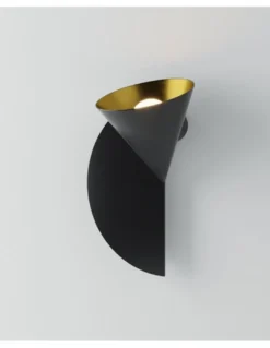 Aplique de pared Rubi Duo – Robin – Estilo moderno en negro y dorado