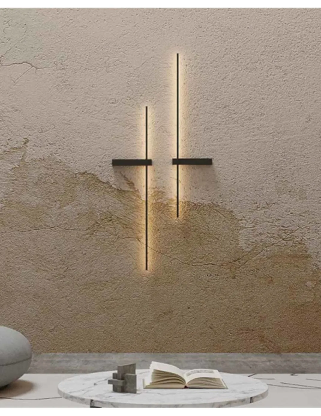Aplique de pared Rut – Robin – Lámpara minimalista negra, LED 700 lm 3000K, Altura: 12.5 cm