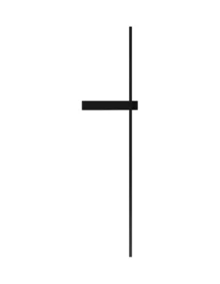 Aplique de pared Rut – Robin – Lámpara minimalista negra, LED 700 lm 3000K, Altura: 12.5 cm