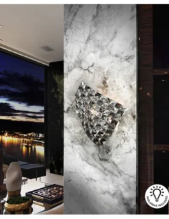 Aplique de pared Satén – Schuller – Pantalla de cristales, diseño decorativo