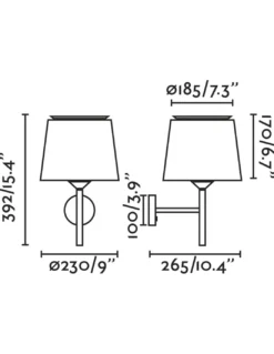 Aplique de pared Savoy - Faro - Con pantalla textil para iluminación interior