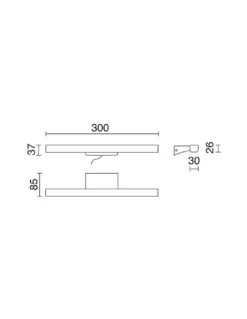 Aplique de pared Sleet - Novolux Lighting - Lámpara para espejo de baño